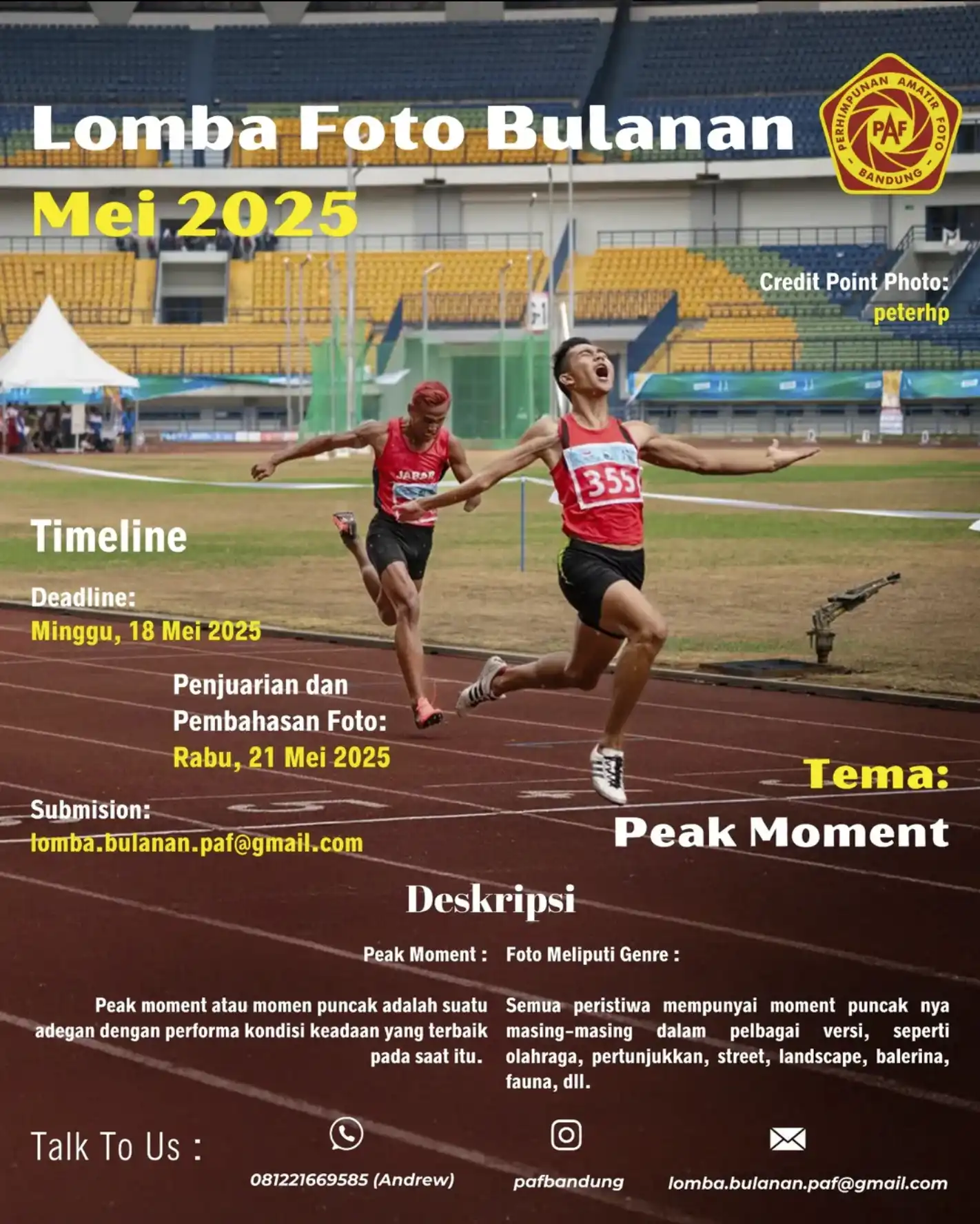 Sistem Penjurian dan Karya Fotografi LFB April 2025 – PEAK MOMENT